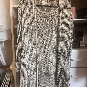 Women's Black and White Sweater by Chicos